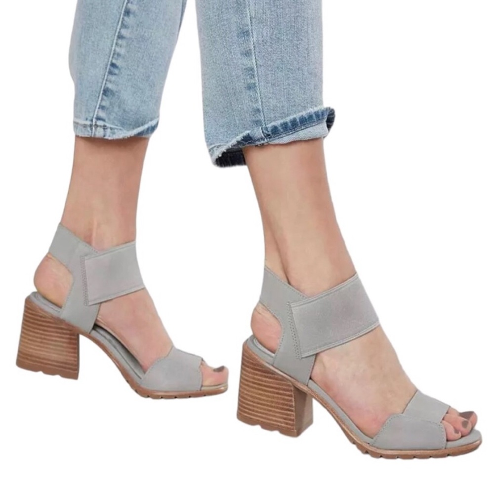 Sorel Dove Nadia Block Heels Gray- Size 9